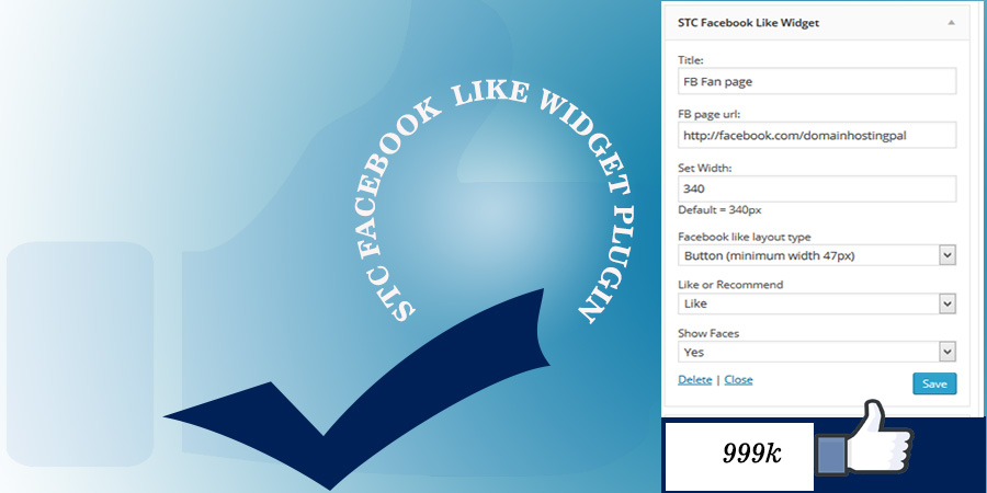 Wordpress facebook like widget