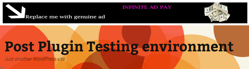 Infinite ad pay sample header ad
