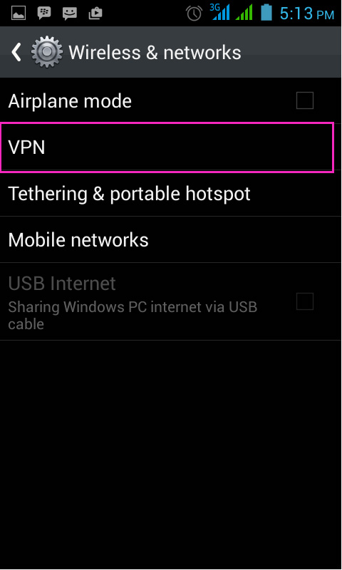 android device to pptp vpn