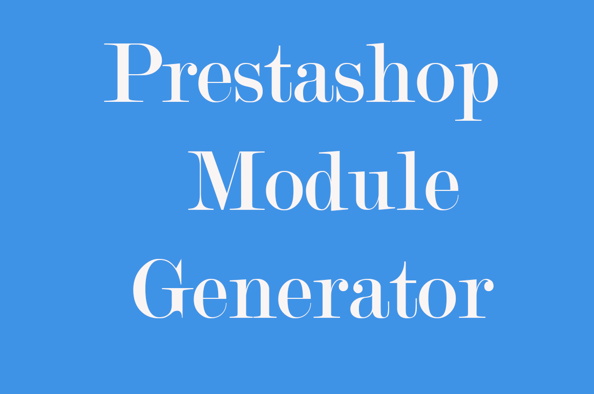 Prestashop module generator